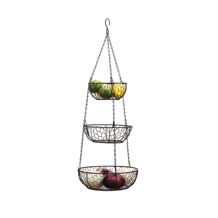 Rebrilliant 3Tier Hanging Wire Basket & Reviews Wayfair